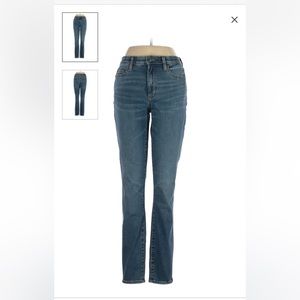 Lands' End 14P PETITE stretch mid-rise curvy skinny jeans (C3)